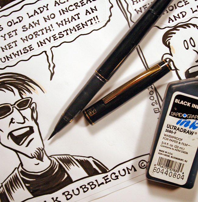 cartoonist_inking_brush_pen_kuretake Kuretake Brush Pen and Ultra Draw Ink